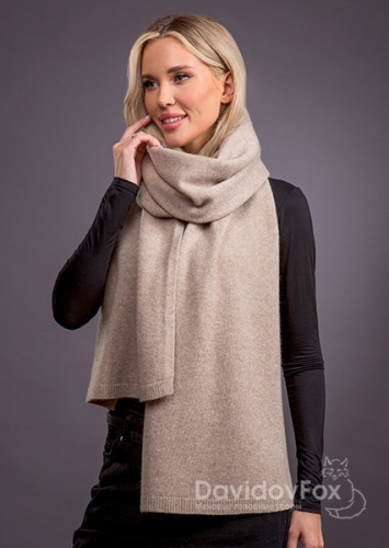 Палантин кашемир бежевый