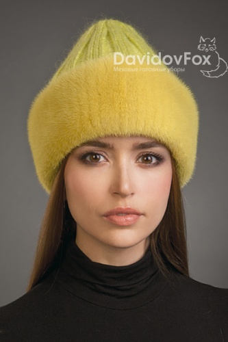 Туяна норка трикотаж горчица