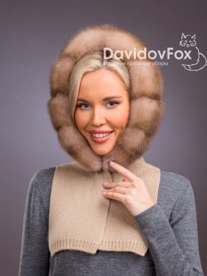 Капор кашемир тортор соболь